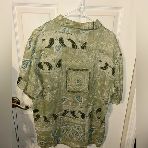 C&C California 100% Linen Short Sleeve Men's Shirt Size L - Picture 2 of 3